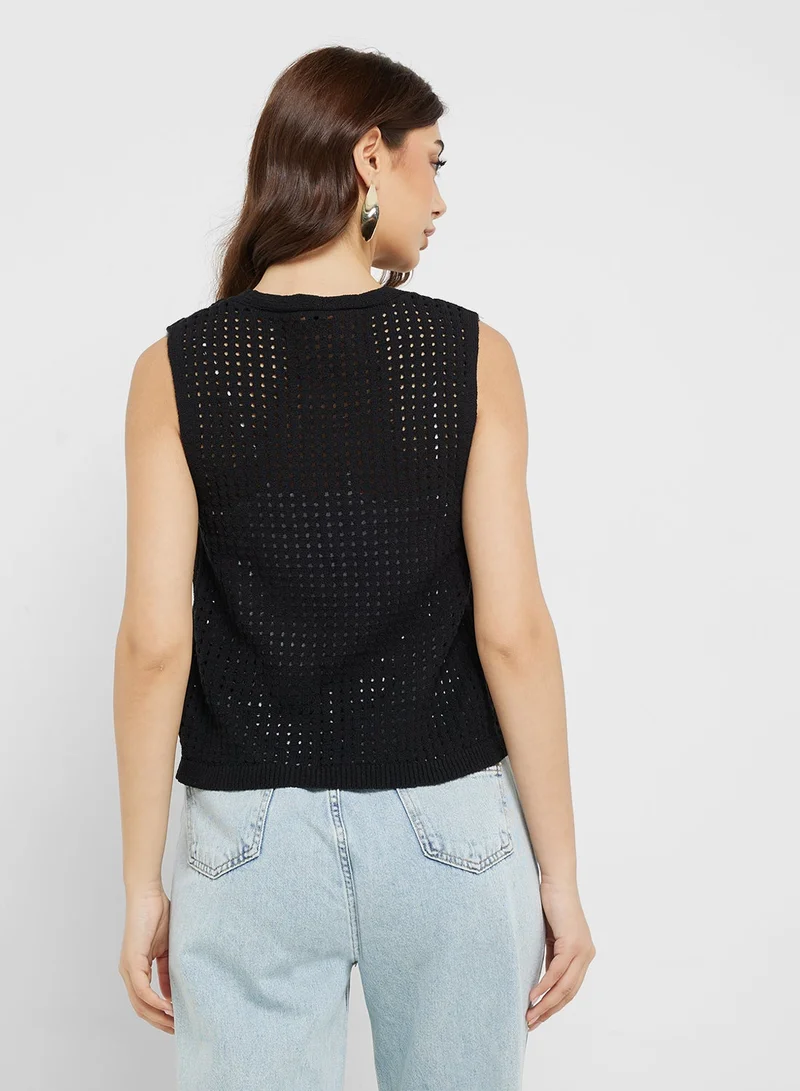 اونلي فيست محبوك بربطة أمامية