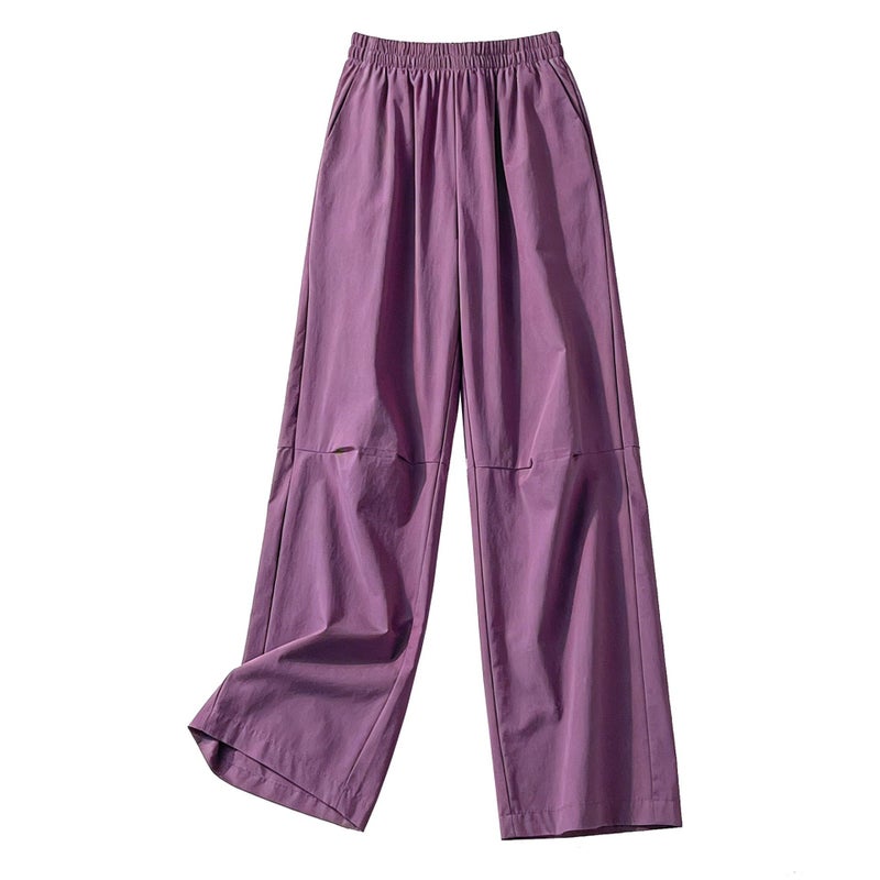 Women's Summer Lightweight Quick-Dry Sun-Protection Loose Slimming Straight Cropped Jogger Pants - Image 5