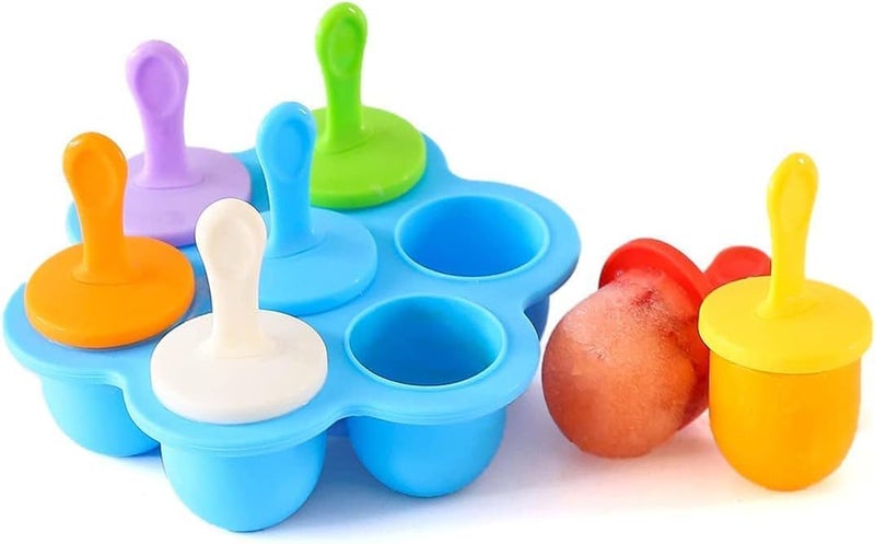 Stewit مجموعة قوالب مصاصة سيليكون قابلة لإعادة الاستخدام - صانع كولفي ممتع للأطفال والبالغين | سهل الإخراج ولون أزرق زاهي (قطعة واحدة) - Image 1
