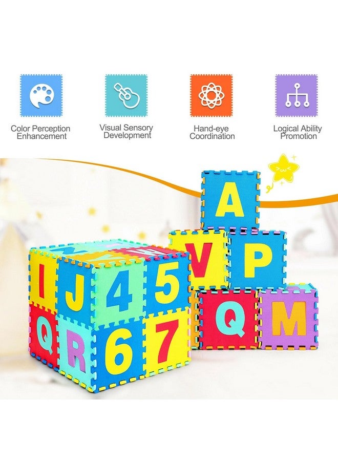 VGRASSP 36 Pieces Alphabet & Number Floor Mats for Kids, Puzzle EVA Foam Mat for Children Above 2 Years - Image 5