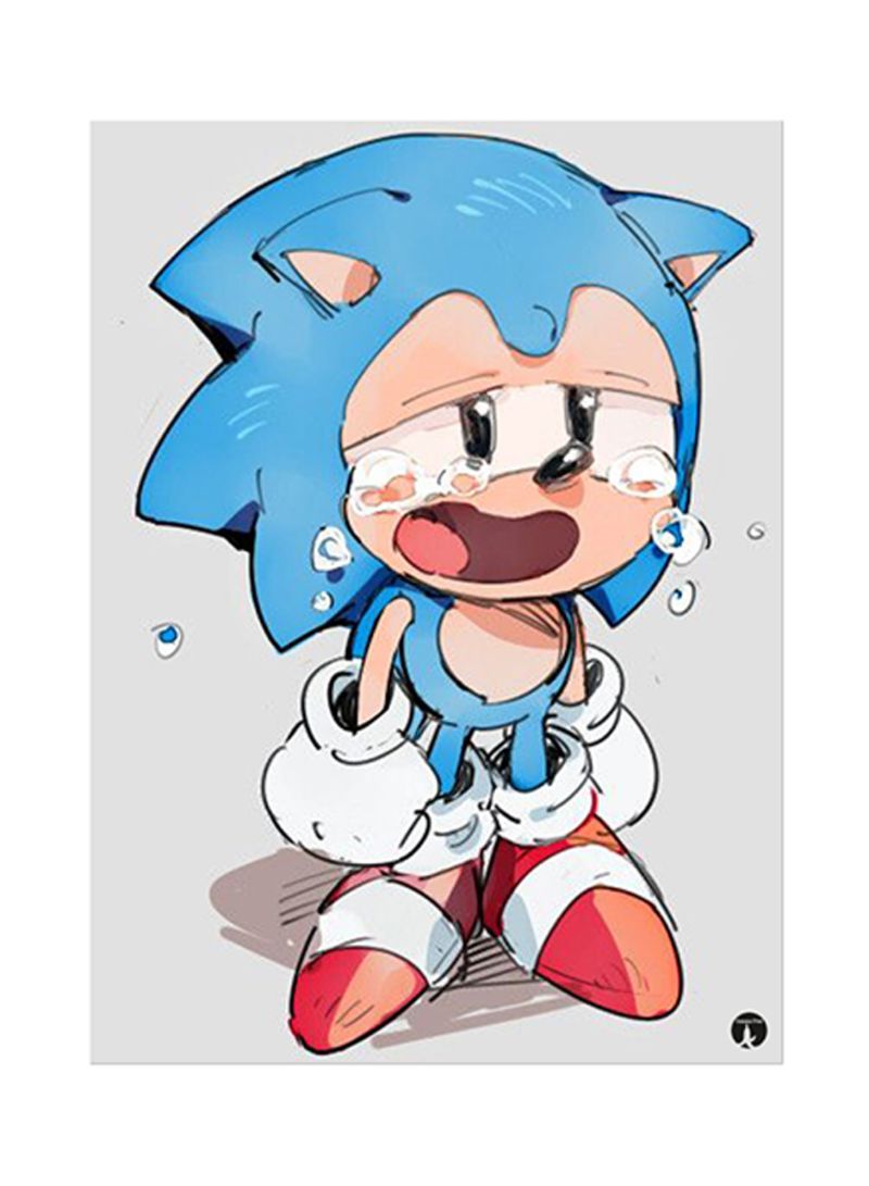 Video Game Sonic Metal Plate Poster Multicolour 15x20centimeter