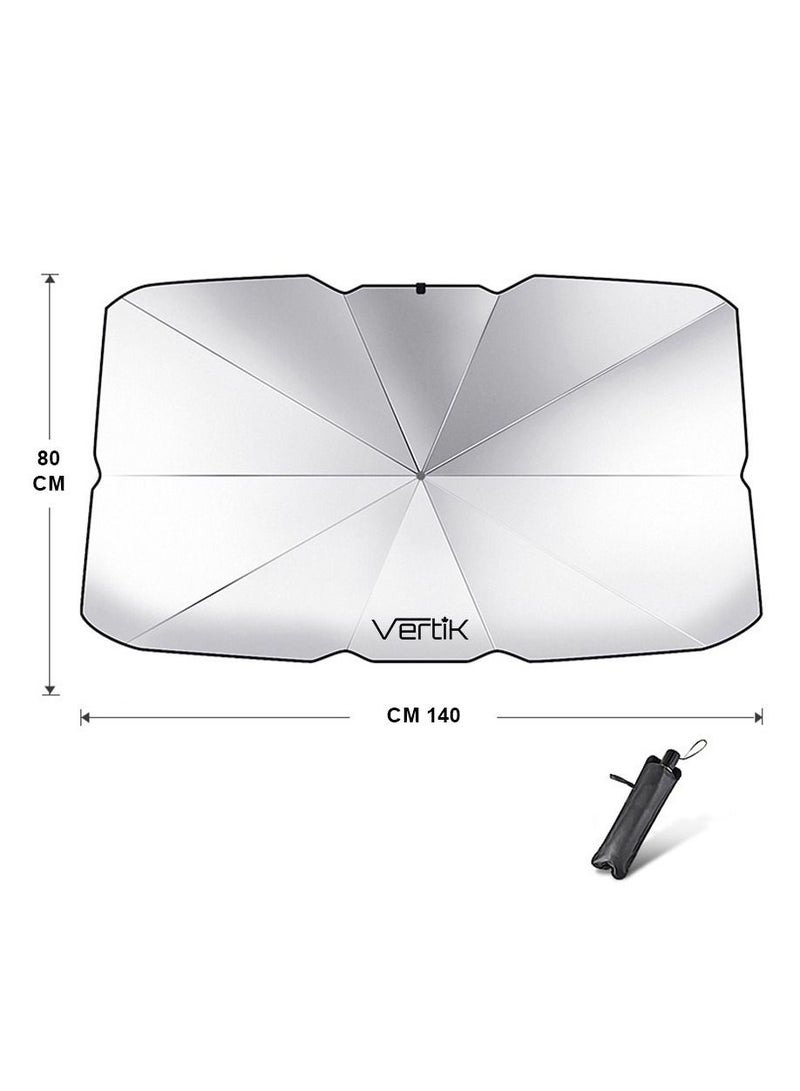 Vertik Folding canopy cover for the windshield of the car to keep your car cool and protect it from damage, can be used to protect against heat and UV rays - Image 1