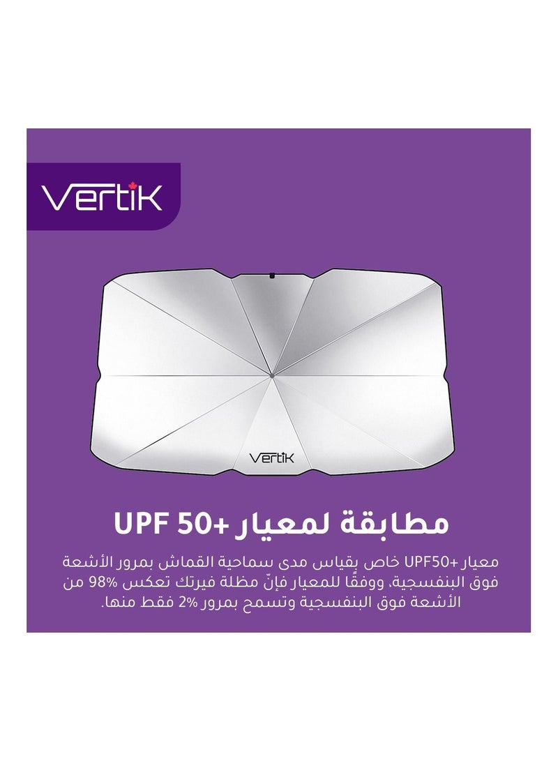 Vertik Folding canopy cover for the windshield of the car to keep your car cool and protect it from damage, can be used to protect against heat and UV rays - Image 4