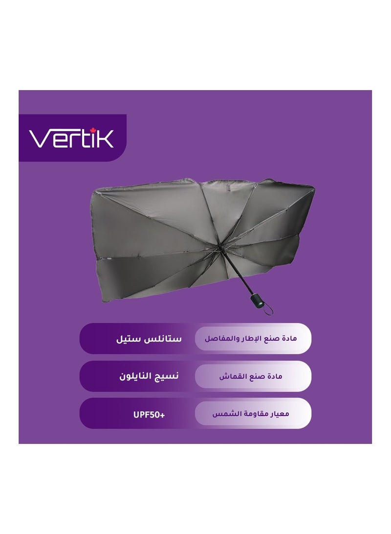 Vertik Folding canopy cover for the windshield of the car to keep your car cool and protect it from damage, can be used to protect against heat and UV rays - Image 3