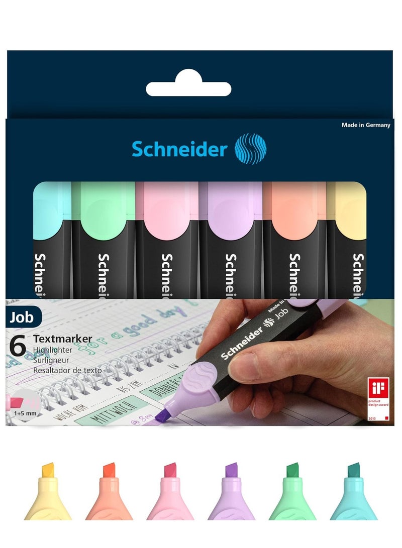 Schneider 6 قطع من علامات النص الملونة بألوان باستيل - Image 1