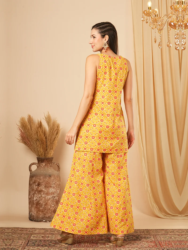globus Women Printed Tunic With Palazzo Co-Ords
