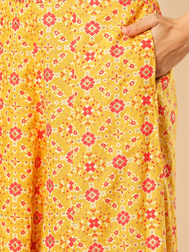 globus Women Printed Tunic With Palazzo Co-Ords