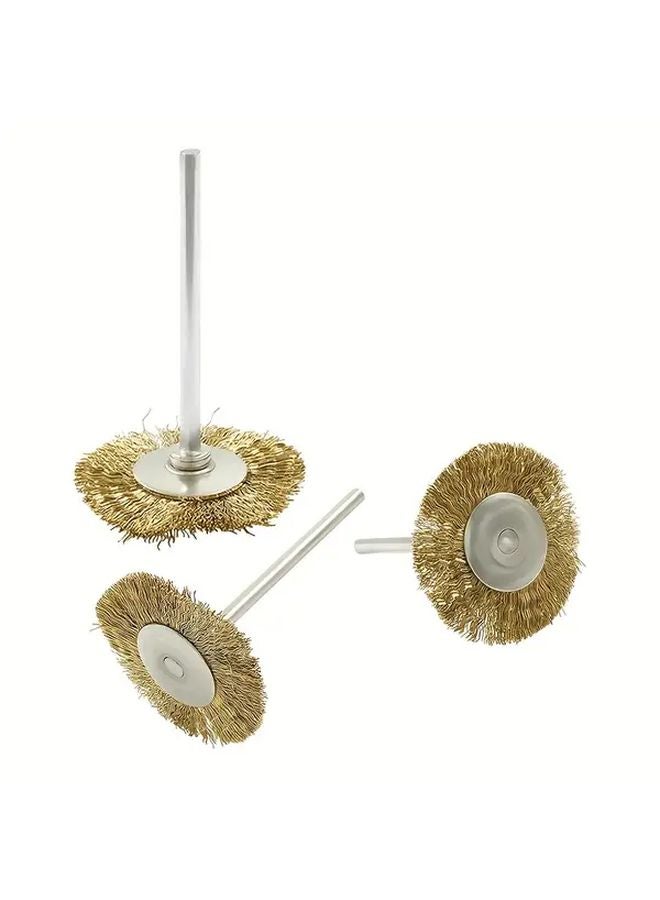 20pcs Brass T Shape Scratch Wire Brush Set 1 Inch Diameter For Rotary Tool Polishing - Image 2