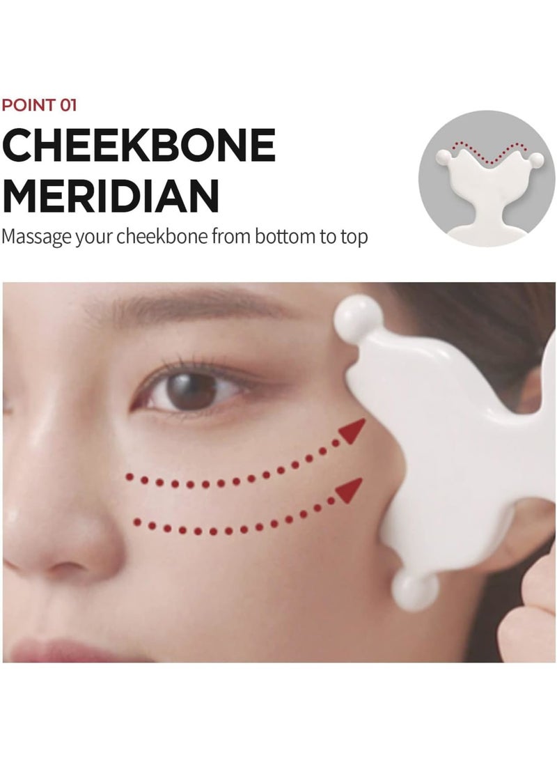 SOLARAE Gua Sha Massage Tool, Body Massage Tool, Ceramic Gua Sha, for Promotes Blood Flow Prevents Wrinkles Removes Toxins, Facial Massager - Image 2