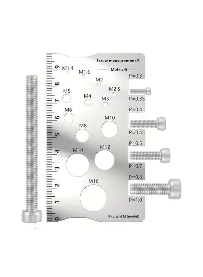 Stainless Steel Screw Bolt Measuring Caliper Precision Thread Size Gauge Tool - Image 5