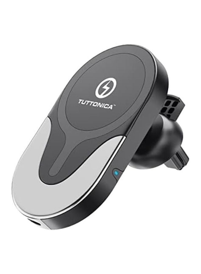 TUTTONICA Automatic 15W Mag-Safe Wireless Magnetic Car Charger For IPHONE AND ANDROID Air Vent Mount AND Dashboard Bracket - Image 1