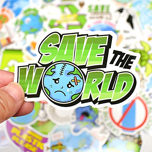 QTL Earth Day Stickers for Kids, Environmental Party Supplies, Waterproof Vinyl Stickers, Earth Day Decorations and Gifts, 50PCS - Image 5