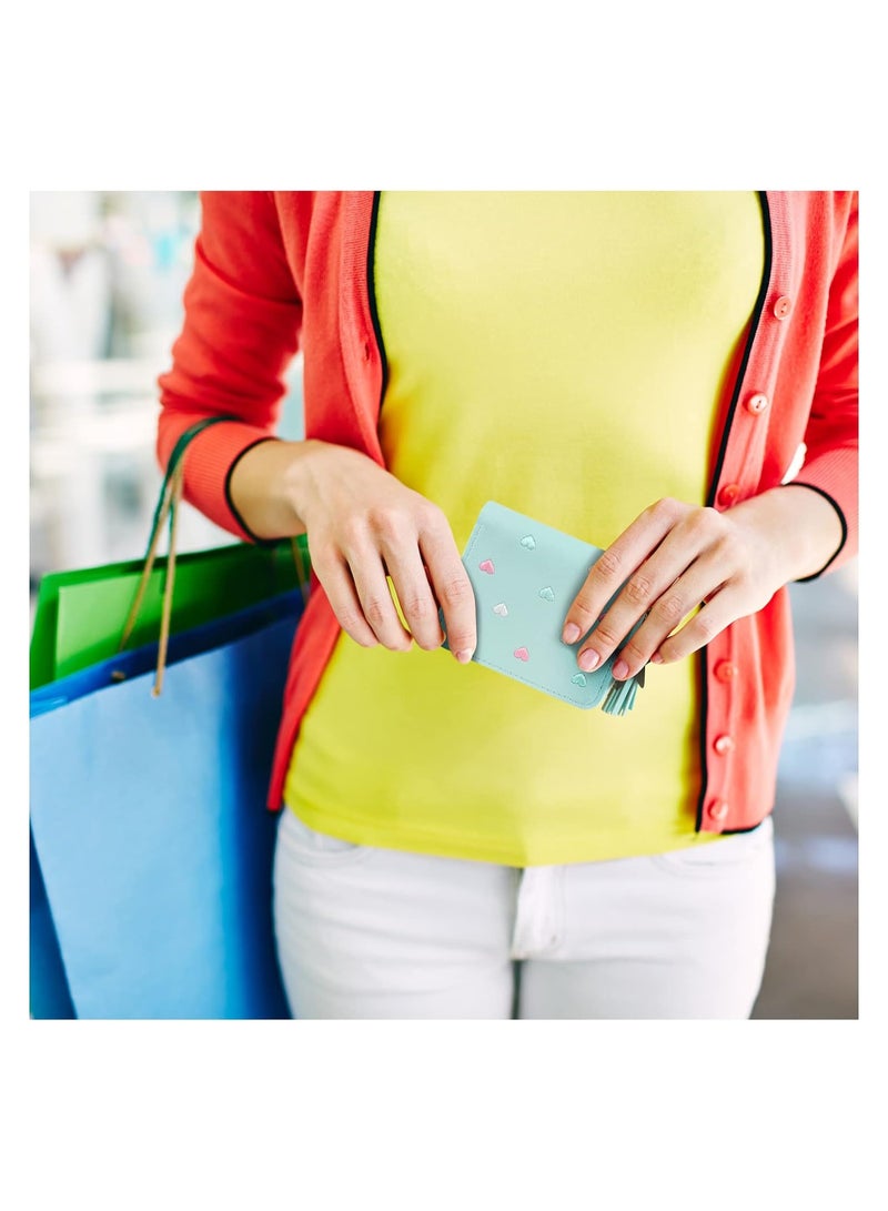 SOLARAE Ladies Purse Wallet, PU Leather Purse Lady Credit Card Holder with Star Pendant, Solid Color Wallet - Image 2