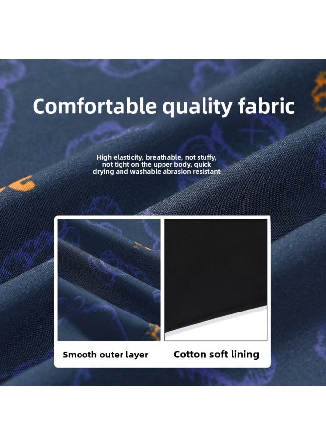 Loquat Children's Swimsuit Boys' Two-piece Boys' Swimsuit Middle And Large Teenagers Summer 2023 Double-layer Swimming Trunks Suit-Color:Blue Bear Swimming Cap Goggles Swimming Bag- - Image 4