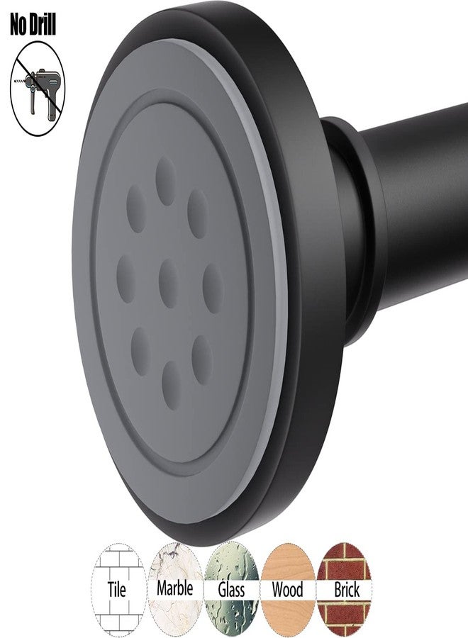 BloomFlower Black Shower Curtain Rods, 43-72 Inches, Never Rust, Never Slip,Adjustable Tension Rod with Durable Spring, No Drilling, Use for Bathroom, Bedroom, Kitchen, Balcony - Image 2