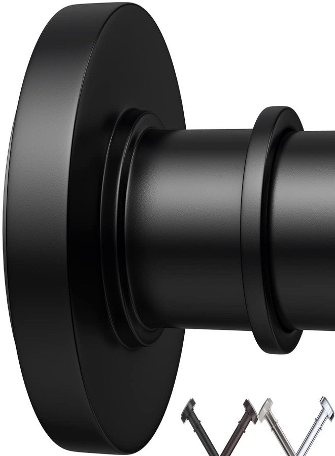 BloomFlower Black Shower Curtain Rods, 43-72 Inches, Never Rust, Never Slip,Adjustable Tension Rod with Durable Spring, No Drilling, Use for Bathroom, Bedroom, Kitchen, Balcony - Image 1