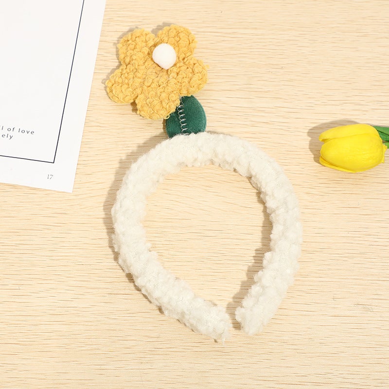 Cute Tulip Flower Hairband Cartoon Caterpillar Headwear Small yellow flower