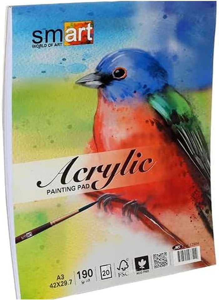 اسكتش رسم مقاس A3 سمارت 190 جرام 20 ورقة - Ref.12804