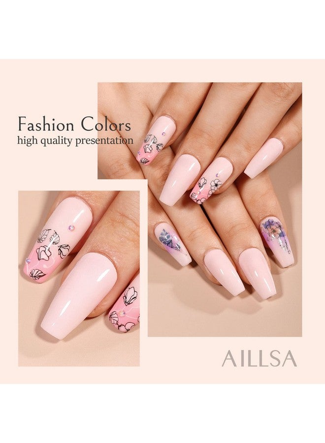 AILLSA Dip Powder Light Pink Pink Dip Powder Nail 1 Oz Nail Dipping Powder French Nail Art For Starter Manicure Salon Diy At Home Dip Powder Colors Long Lasting Odorfree Valentine'S Selection - Image 2