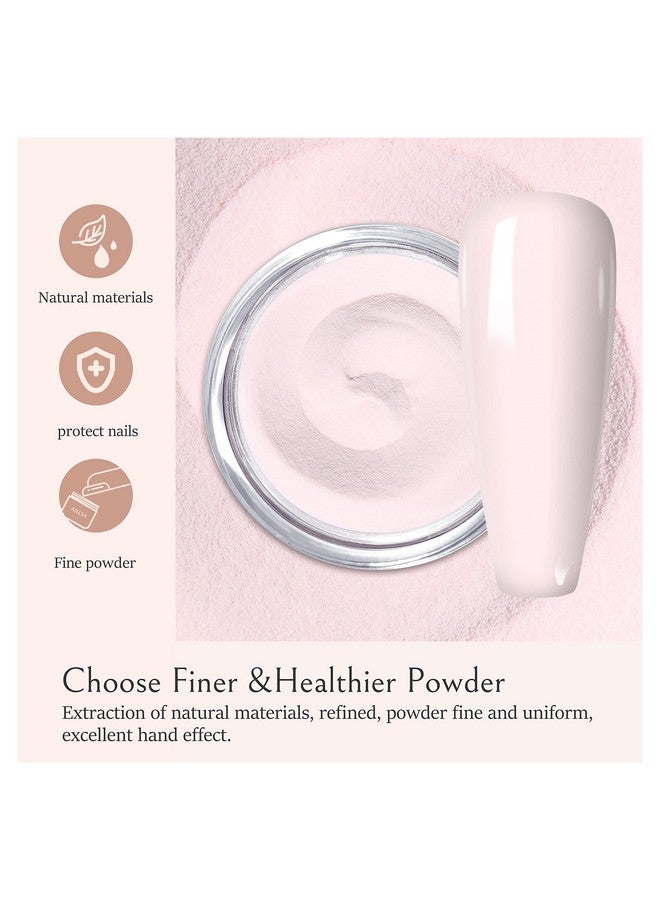 AILLSA Dip Powder Light Pink Pink Dip Powder Nail 1 Oz Nail Dipping Powder French Nail Art For Starter Manicure Salon Diy At Home Dip Powder Colors Long Lasting Odorfree Valentine'S Selection - Image 3