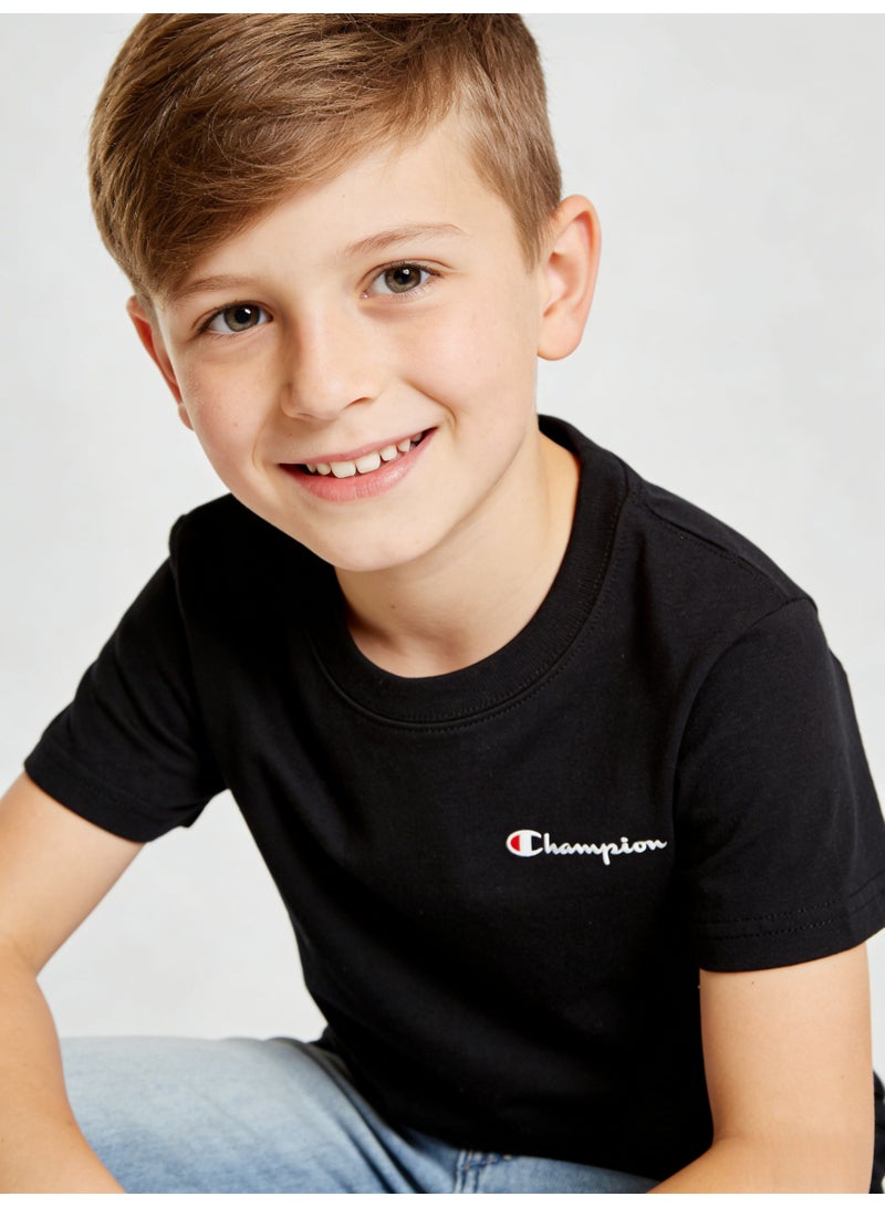 شامبيون Champion Kids' Classic Script Logo Short Sleeve T-Shirt - Boys' Casual Cotton Tee - Image 3