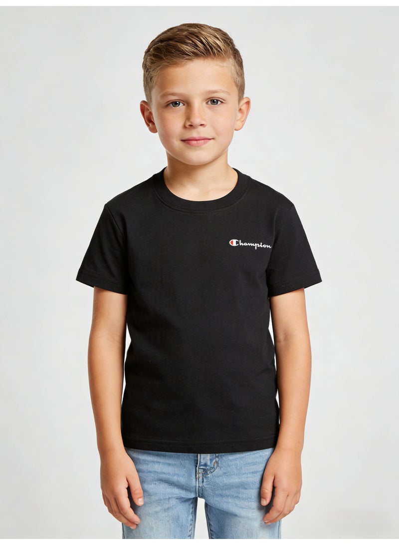 شامبيون Champion Kids' Classic Script Logo Short Sleeve T-Shirt - Boys' Casual Cotton Tee - Image 4