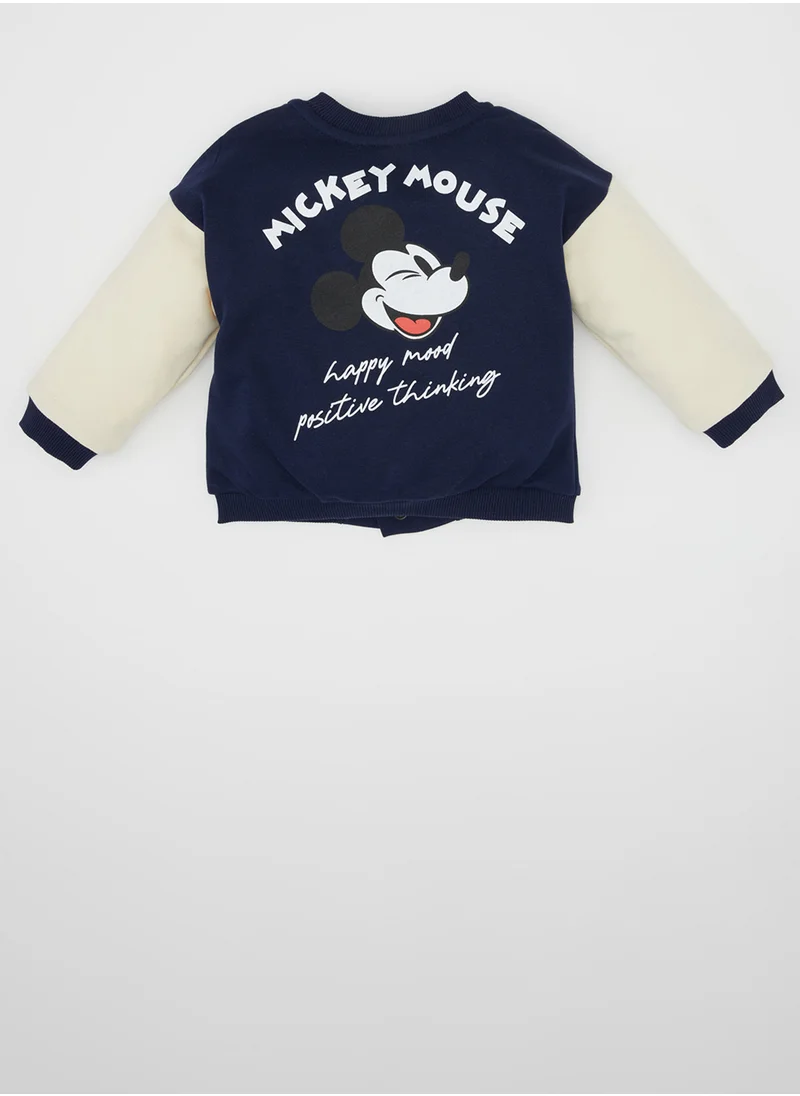 DeFacto Disney Mickey & Minnie Snap-Up Bomber Jacket Lightweight Seasonal