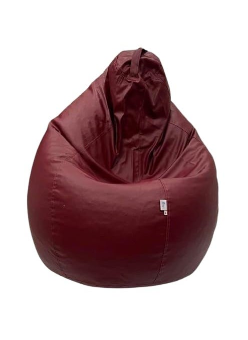 OHSTORE OHSTORE Premium Bean Bag Chair Ultra Comfortable Durable Faux Leather Cover Lightweight Ergonomic Lounge Seat for Home Office Gaming Relaxation Maroon 3XLBB  - Image 1