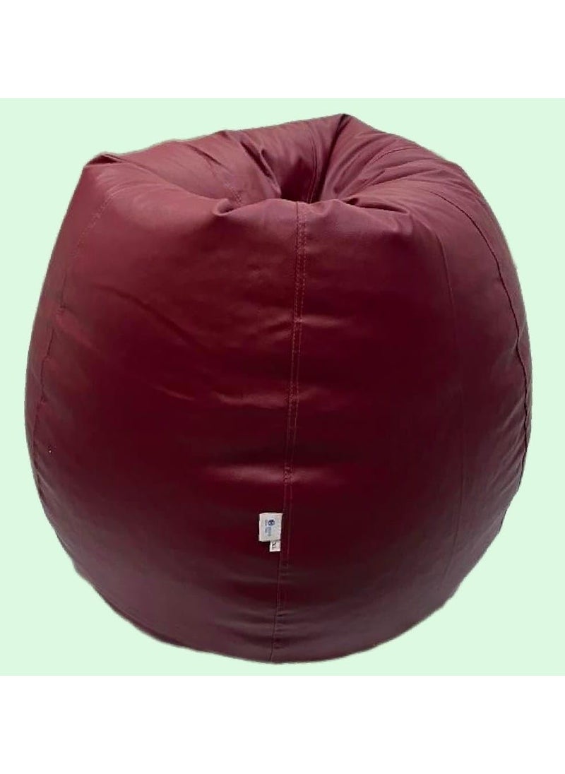 OHSTORE OHSTORE Premium Bean Bag Chair Ultra Comfortable Durable Faux Leather Cover Lightweight Ergonomic Lounge Seat for Home Office Gaming Relaxation Maroon 3XLBB  - Image 3
