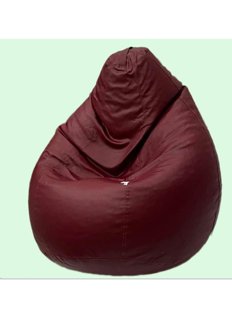 OHSTORE OHSTORE Premium Bean Bag Chair Ultra Comfortable Durable Faux Leather Cover Lightweight Ergonomic Lounge Seat for Home Office Gaming Relaxation Maroon 3XLBB  - Image 2