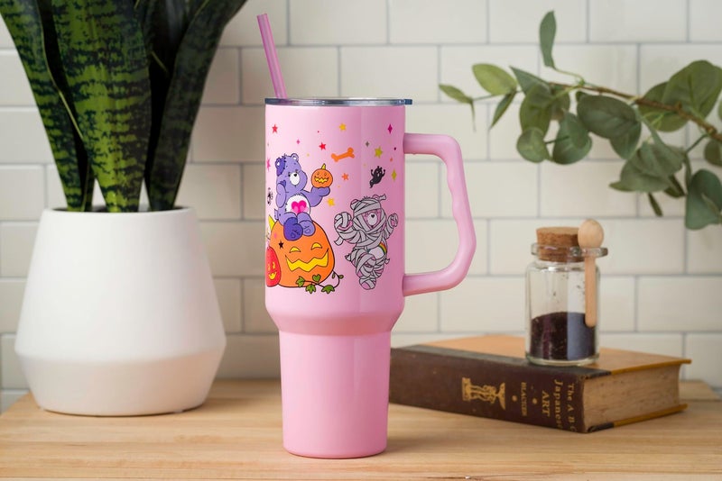 Silver Buffalo Care Bears Tumbler - Harmony, Cheer, Share & Trick-or-Sweet Bears - Stainless Steel, 40 Ounces, Fits Standard Cup Holder - Image 4