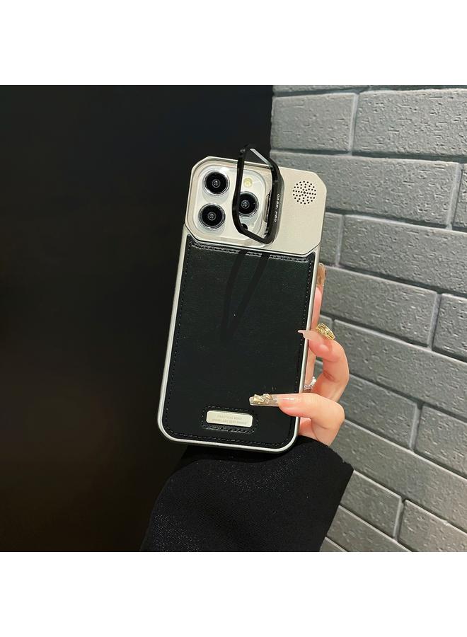 Zaboon Case For iPhone 11 Metal Holder Plain Leather MagSafe Phone Case - Image 5