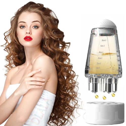 DLALA 1-Hair Oil Applicator with 6ml Tank, 5 Ball Heads, 6 Massage Teeth for Scalp Massage, Anti Hair Loss Lotion Dispenser, Scalp Massager for Essential Oil for Hair Growth (Unscented) - Image 1
