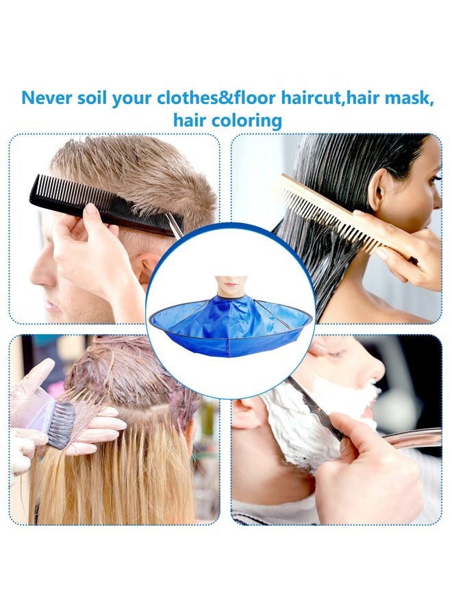 Sintege 2 Pieces Hair Cutting Cape for Adults Umbrella Hair Cutting Cloak Foldable Hair Cutting Cloak Hair Catcher Hair Cutting Cape for Teens and Adults, Blue and Silver - Image 5