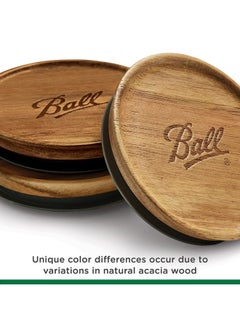 Ball Ball® Jar Lids, 5 Pack Ball Jar Wooden Storage Lids  - Image 4