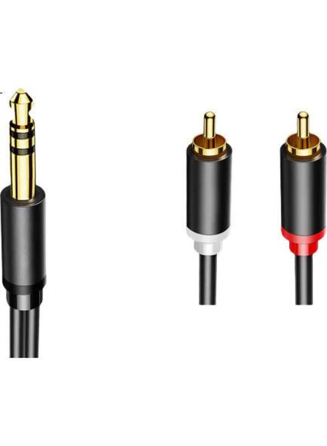 Haile 6.5Mm To Dual Rca Audio Cable, 6.35Mm Male To 2Rca Male, Amplifier To Mixer To Speaker Converter Cable, 5 Meters, Ht-6L2 - Image 1