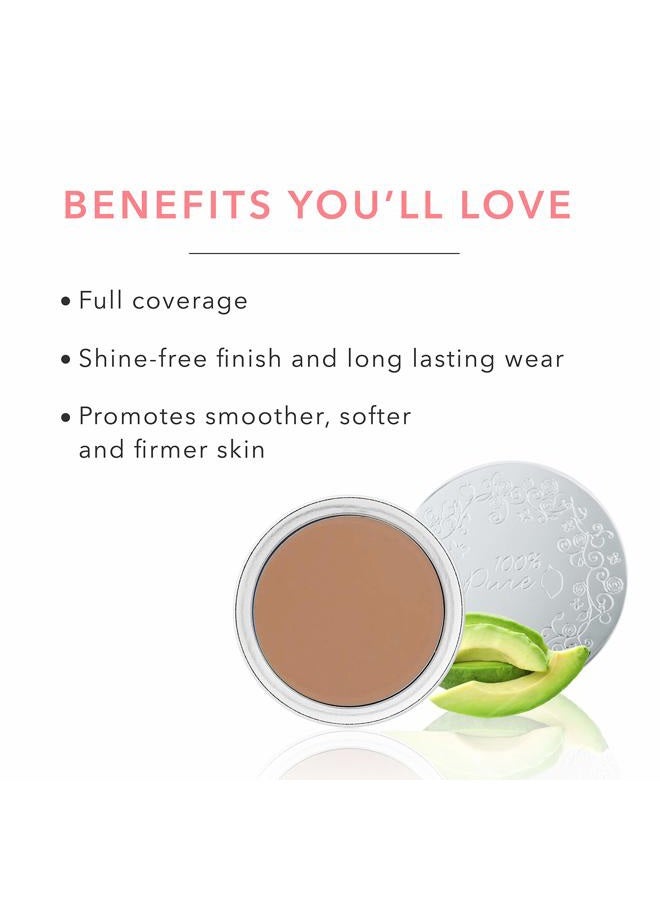 100 % Pure Fruit Pigmented Cream Foundation, Toffee, Full Coverage Foundation, Anti-Aging, Matte Finish, Vegan Makeup (Tan with Neutral Undertone) - 0.32 oz - Image 2