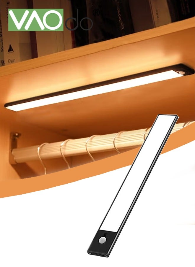 فاو دو إضاءة مغناطيسية متعددة الوظائف، إضاءة LED مزودة بمستشعر حركة، مصابيح خزانة مغناطيسية فائقة النحافة، إضاءة لاسلكية تعمل بالبطارية القابلة لإعادة الشحن، مناسبة لخزانة السرير ومنضدة المطبخ - Image 1