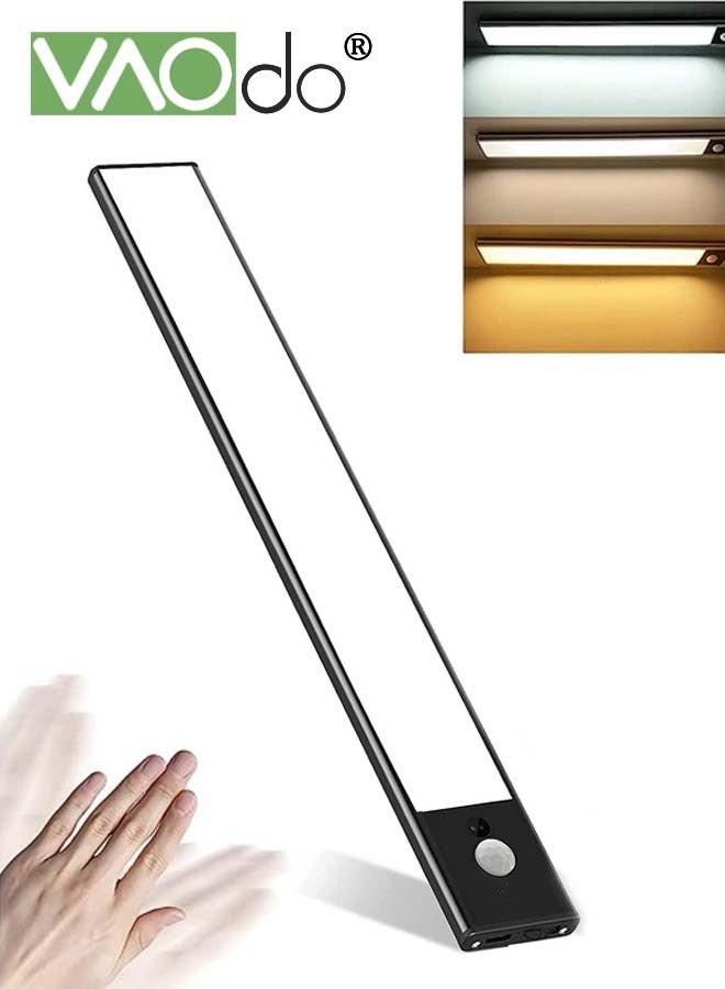 فاو دو إضاءة مغناطيسية متعددة الوظائف، إضاءة LED مزودة بمستشعر حركة، مصابيح خزانة مغناطيسية فائقة النحافة، إضاءة لاسلكية تعمل بالبطارية القابلة لإعادة الشحن، مناسبة لخزانة السرير ومنضدة المطبخ - Image 4