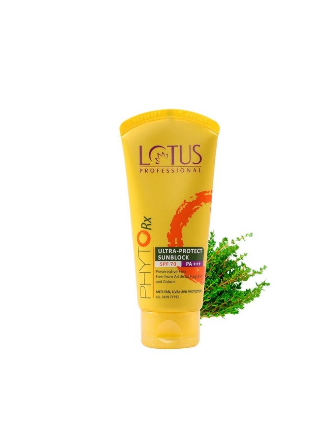 Lotus Professional Phytorx Ultraprotect Sunblock | Spf70 | Pa+++ | Uv Protection | Oil Free| Preservative Free | 50G  - Image 1