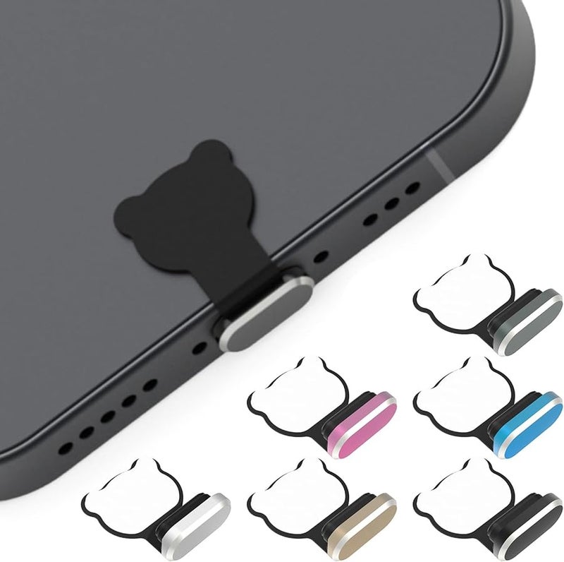 Silver Alloy USB C Port Covers Silicone Plugs Protects Charging Port from Dirt Debris for Phones Tablets - Image 3