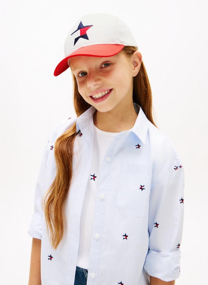 TOMMY HILFIGER Kids' Star Flag Colour-Blocked Baseball Cap - Image 5