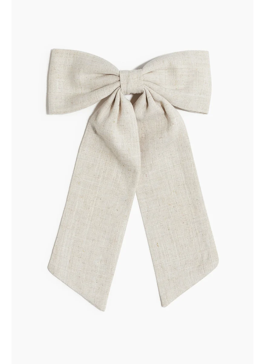 اتش اند ام Linen-Blend Bow Hair Clip