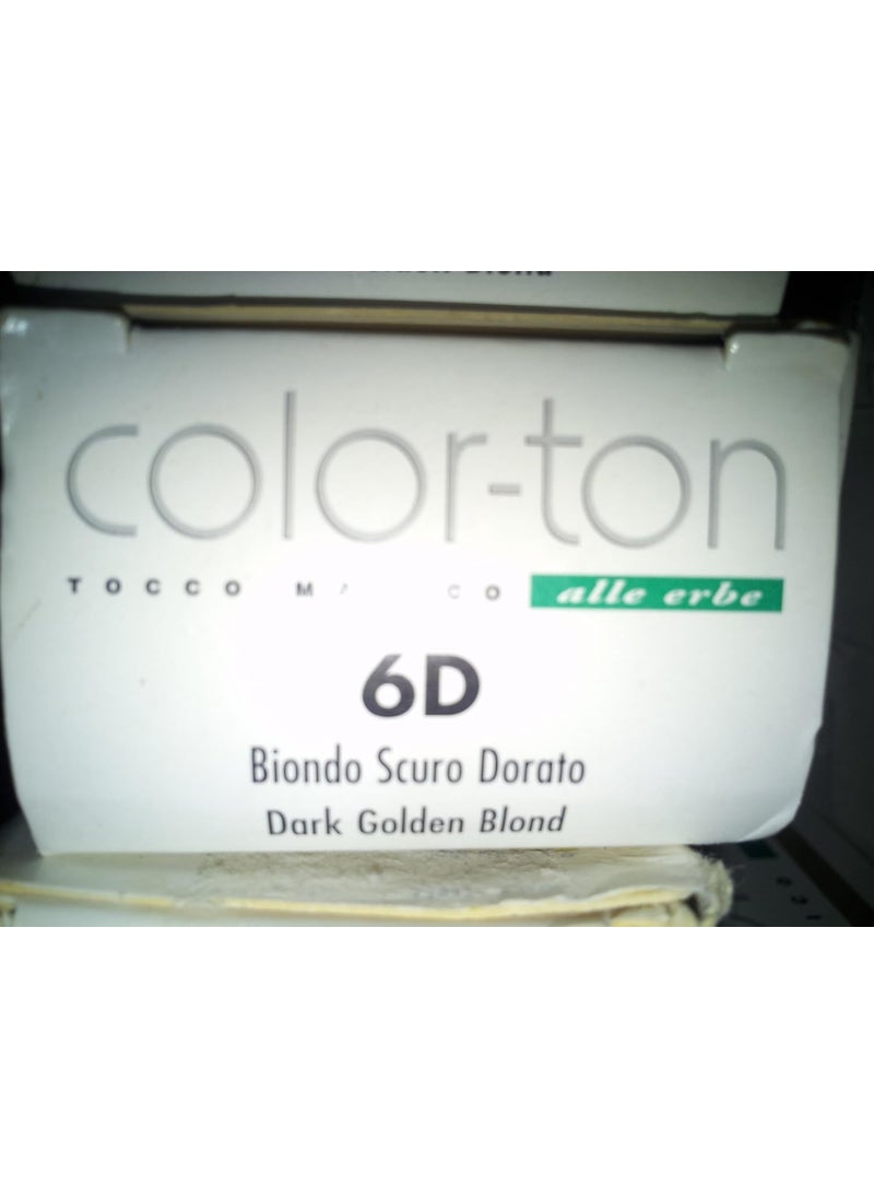 Tocco Magico - ColorTon Permanent Hair Color  6D63 Dark Golden Blond Hair Color Unisex 338 oz - Image 1