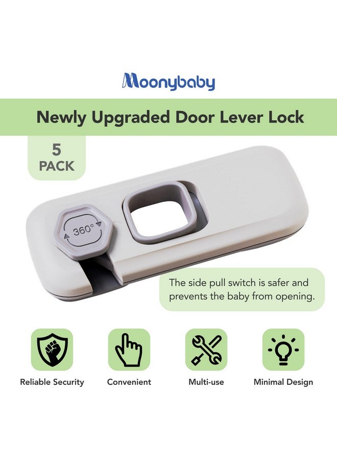 moonybaby Fridge Lock 5 Pack, Child Proof Refrigerator Lock, Fridge Locks for Kids, Child Safety Locks for Doors, RV Refrigerator, Oven Lock Child Safety Cabinet Locks - Image 2