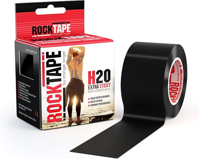 ROCKTAPE شريط كينيسيوجيا غير مقصوص للرجال والنساء من روكتايب - شريط رياضي مرن للعلاج لدعم الكتف والكاحل والمرفق والمعصم والدعامات السفلية والركبة - Image 1