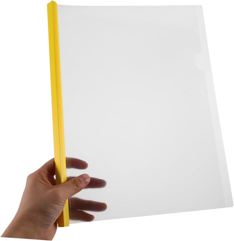 NUOBESTY 10pcs Portable Plastic File Folders Sliding Bar Document Binder Office Binder Supplies - Image 4