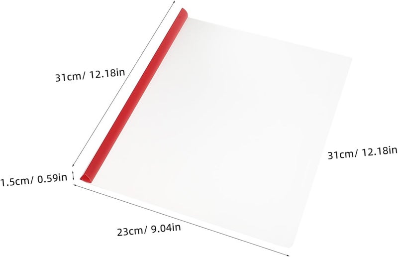 NUOBESTY 10pcs Portable Plastic File Folders Sliding Bar Document Binder Office Binder Supplies - Image 2