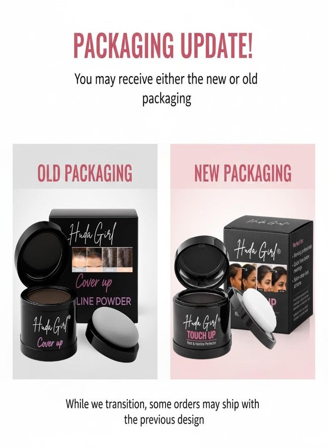 HUDA GIRL Hair Cover Up Powder - Instant Hair Colour Black Touch Up for Men & Women, Root Touch Up for Grey Hair & Bald Spots Instantly, Get Fuller & Denser Look - Image 2