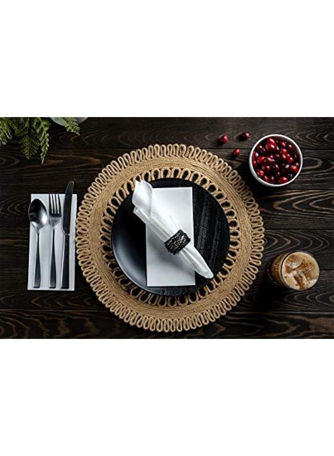 سيرفييتو مناشف ضيوف بملمس الكتان للاستعمال مرة واحدة 【عبوة من 100】 - مناشف يد تشبه القماش للاستعمال مرة واحدة - مناديل ورقية ناعمة وممتصة للمطبخ والحمام والحفلات والزفاف والمناسبات - Image 4